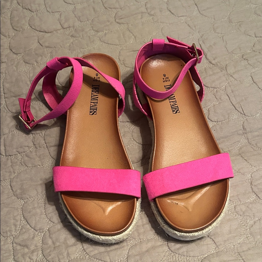 Dream Pairs Vibrant Pink Sandals